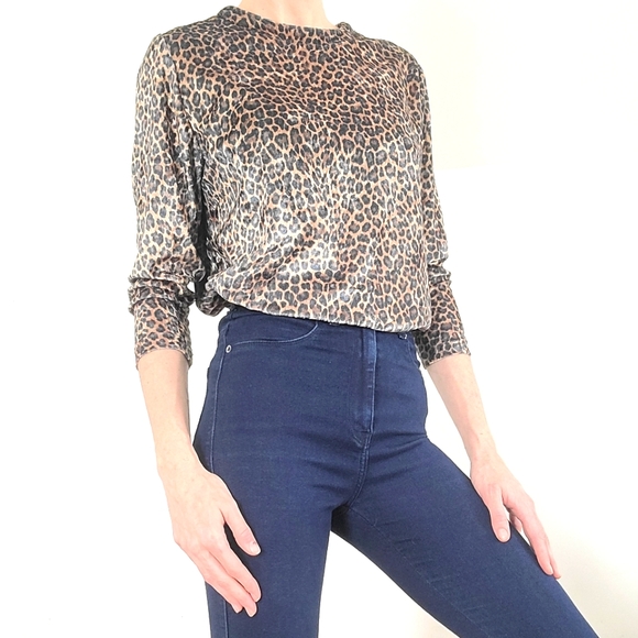 VINTAGE - Leopard print velvet top - Picture 7 of 13
